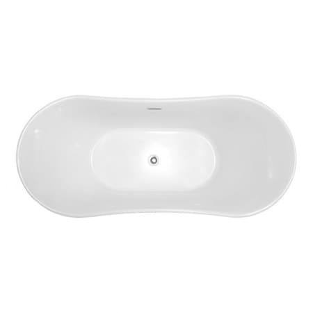 Anzzi Eft 5.58 ft. Freestanding Bathtub in White FT-AZ096